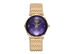 Relógio de Pulso Feminino de Liga com Strass Movimento de Quartzo (dial Ouro Roxo)