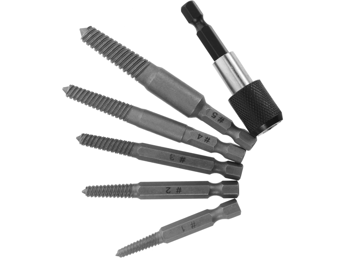Kit De 5 Peças Para Extração Parafusos Danificados Com Encaixe Hexagonal