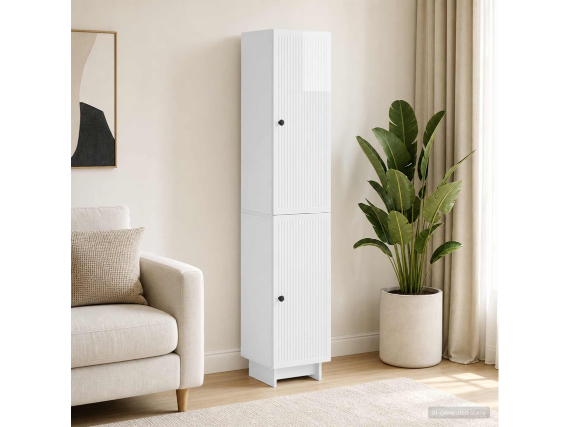 Vidaxl Conjunto De Gabinete 2 Unid. Branco Brilhante