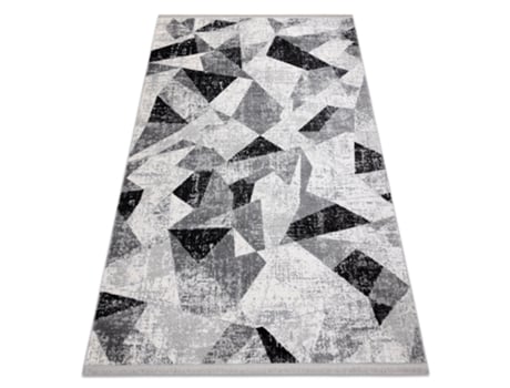 Tapete Moderno Tuls Estrutural, Franjas 51211 Geométrico Antracite (200 x 290 cm)