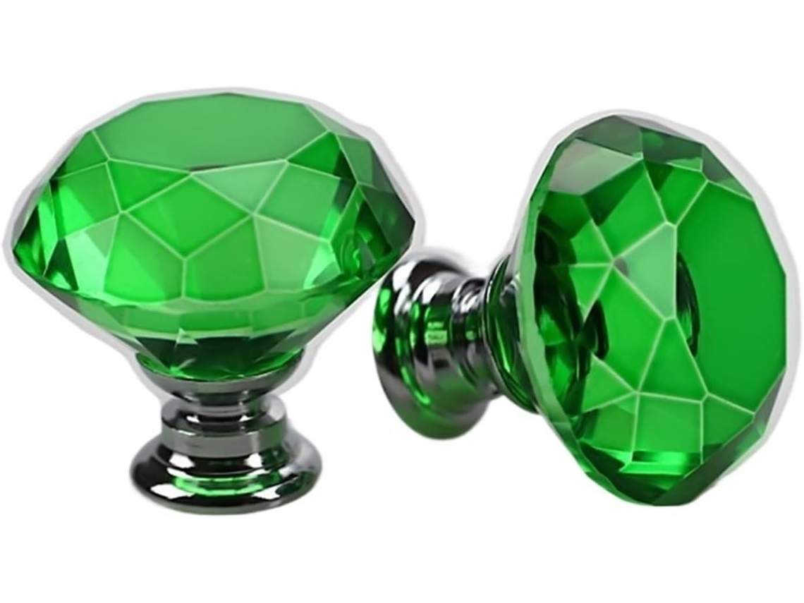 Puxadores De Armário Em Formato Diamante 30mm, Em Vidro Cristal, Para Gavetas, Portas De Armários Cozinha E Guarda