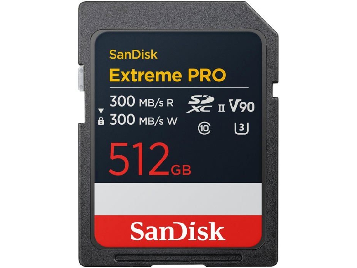 Cartão De Memória Sandisk Extreme Pro 512gb Uhs Ii V90 Velocidade De Leitura Rápida