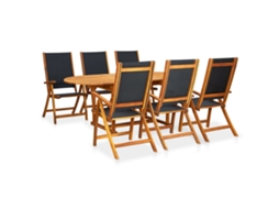 Garden Table And Chair, Garden Tables And Chairs Vidaxl Marrom Madeira (n/a)