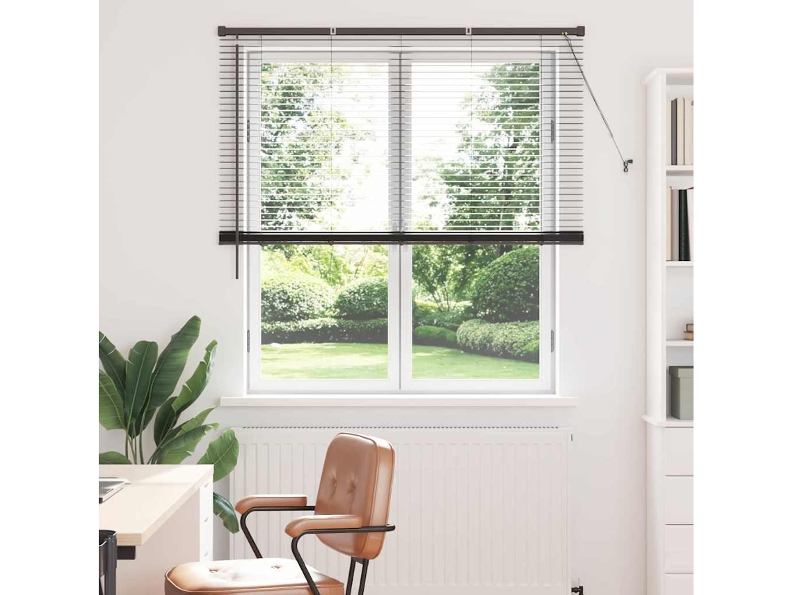 Vidaxl Persianas Venecianas Preto 175 X 130 Cm Alumínio