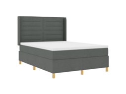 Conjunto 1 Cama Contemporânea Vidaxl Cinzento Tecido (140 X 200 Cm)