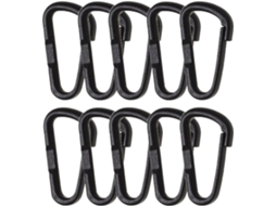 Mosquetão De Plástico/nylon Preto, 10/20 Peças, Para Escalada,