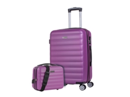 Conjunto de Malas ITACA Simoa Roxo Abs Hard Suitcase Set 42X65X26 Cm