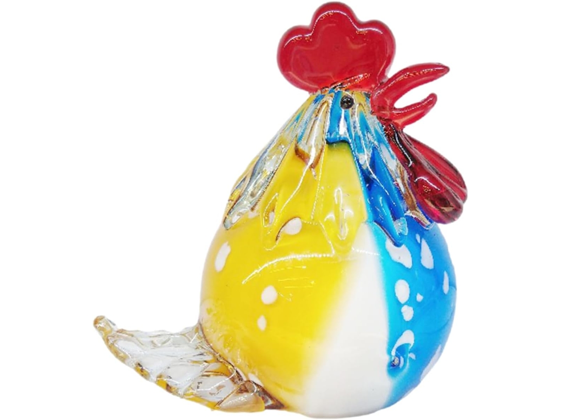 Estatueta De Galinha Decorativa Em Cristal, Em Formato De Estante, Feita À Mão, Para Casa Ou Escritório.