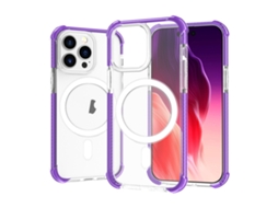Capa De Acrílico Transparente À Prova De Choque Para Iphone 15 Pro Max - Magnética - Magsafe