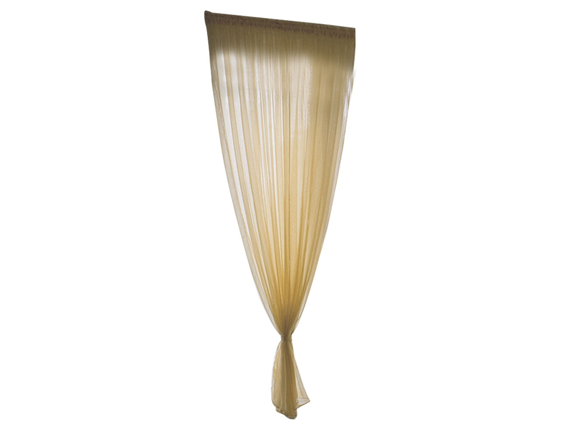 Cortina de Cetim Amarelo Dourado 1x2m Estilo Poliéster Sala Quarto Decoração