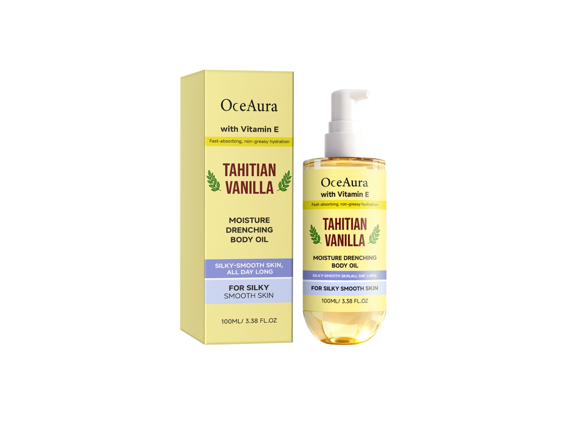Óleo Corporal Vanilla Oceaura de LAXISCREED, Hidratante Diário para Pele Macia e Cuidada