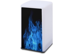 Luminária De Mesa A Bateria Com Estampa Chama Azul Leitura Para Escritório, Quarto, Proteção Ocular E Economia De