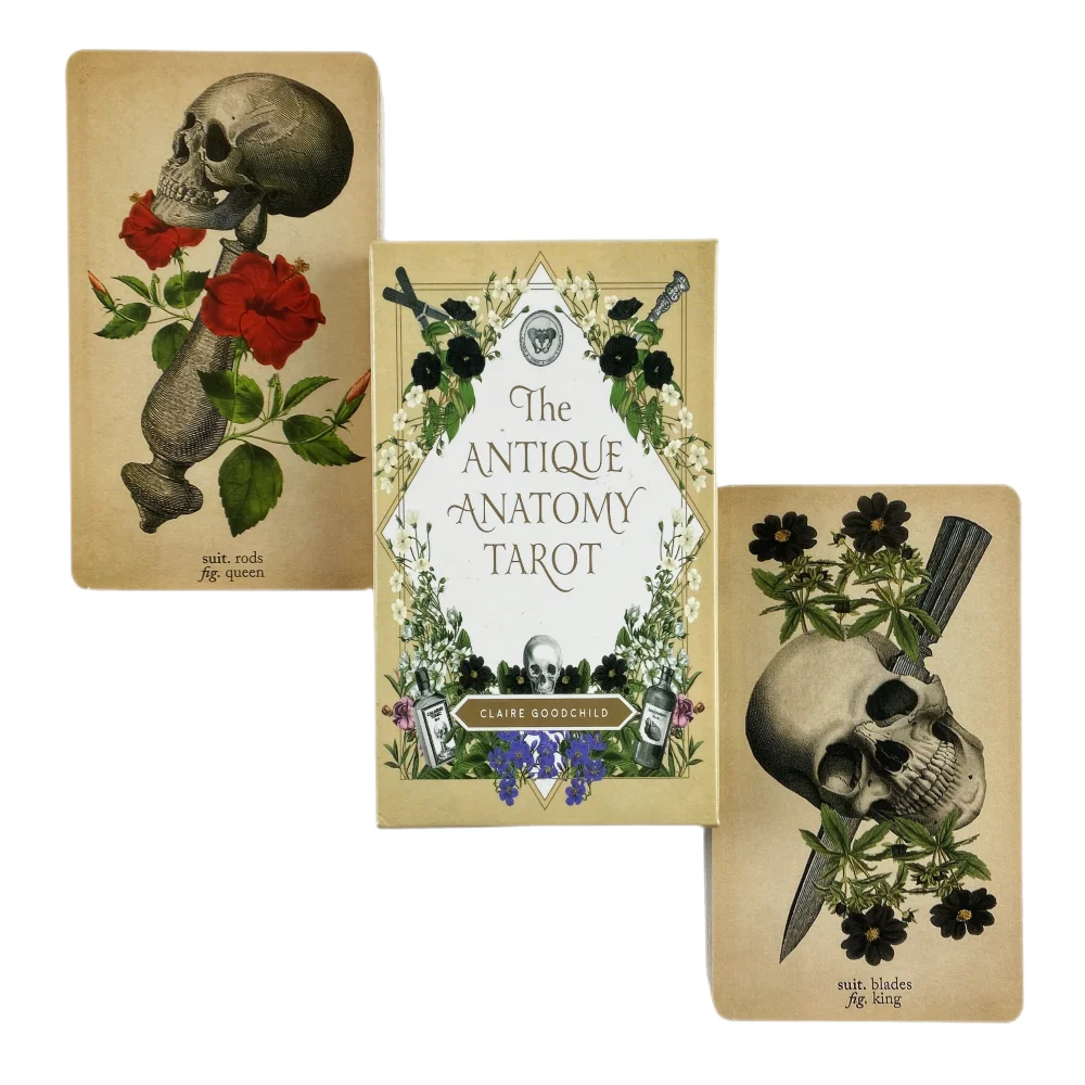 Cartas De Tarô Anatômicas Antigas, Baralho Oráculo De 78 Cartas, Versão Em Inglês, Tabuleiro Para Jogo De Adivinhação