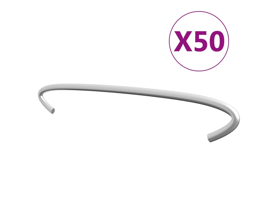 Vidaxl Ganchos Para Gabiões 50 Pcs Aço Galvanizado 20 Cm