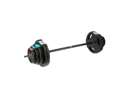Straight Barbell With Interchangeable Weights One Fitness Gspo40 Composite Plates 42 Kg Black (17 57 027)