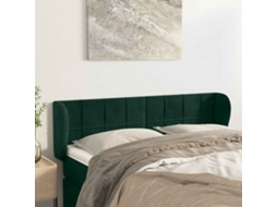 Cabeceira De Cama | Painel De Cama C/ Abas Veludo 147x23x78/88cm Verde-escuro
