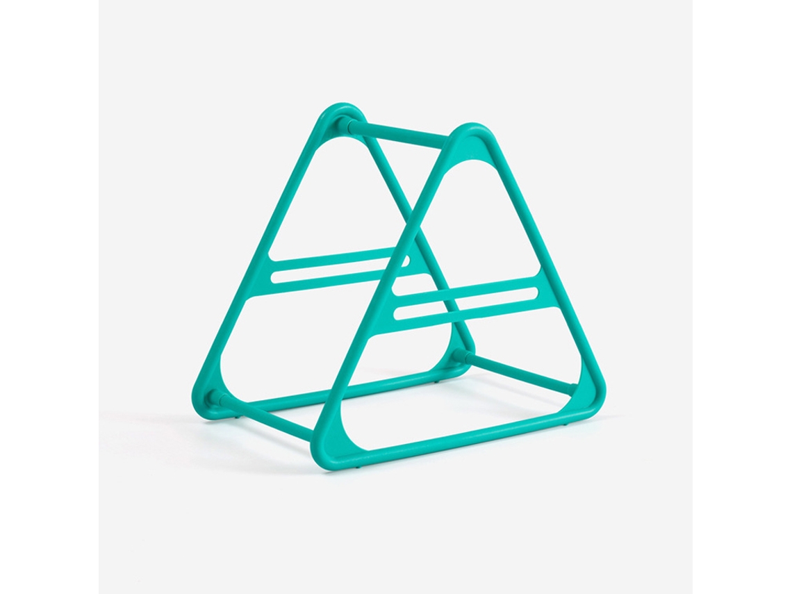 Prateleira de armazenamento multifuncional com design triangular arredondado