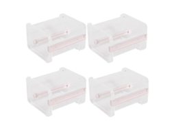Dispensador De Fita Adesiva Washi Transparente Para Mesa, Pacote Com 4 Unidades