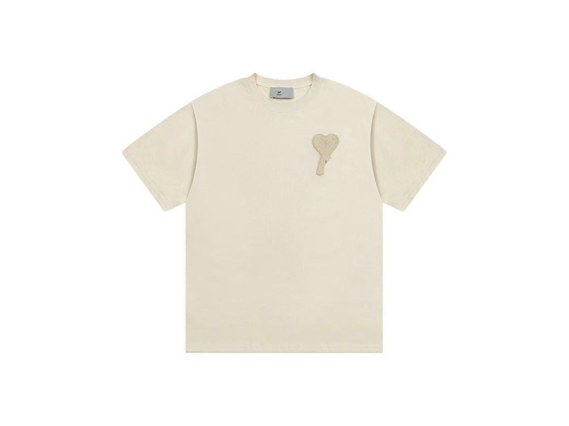 _camiseta Ami Kms Love de Verão de Algodão Manga Curta Casual Solta Unissex Moda Marca