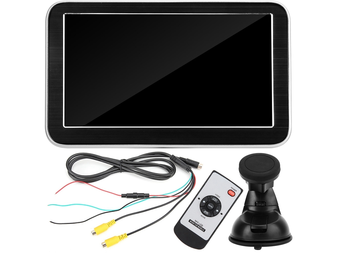 Câmera De Monitoramento De Reversão Para Veículos Com Display Hd De 7 Polegadas (com Bateria E Função De Controle Remoto)