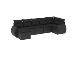 Garden Sofa Set, Garden Sofa Sets Vidaxl Preto Rattan / Vime (n/a)