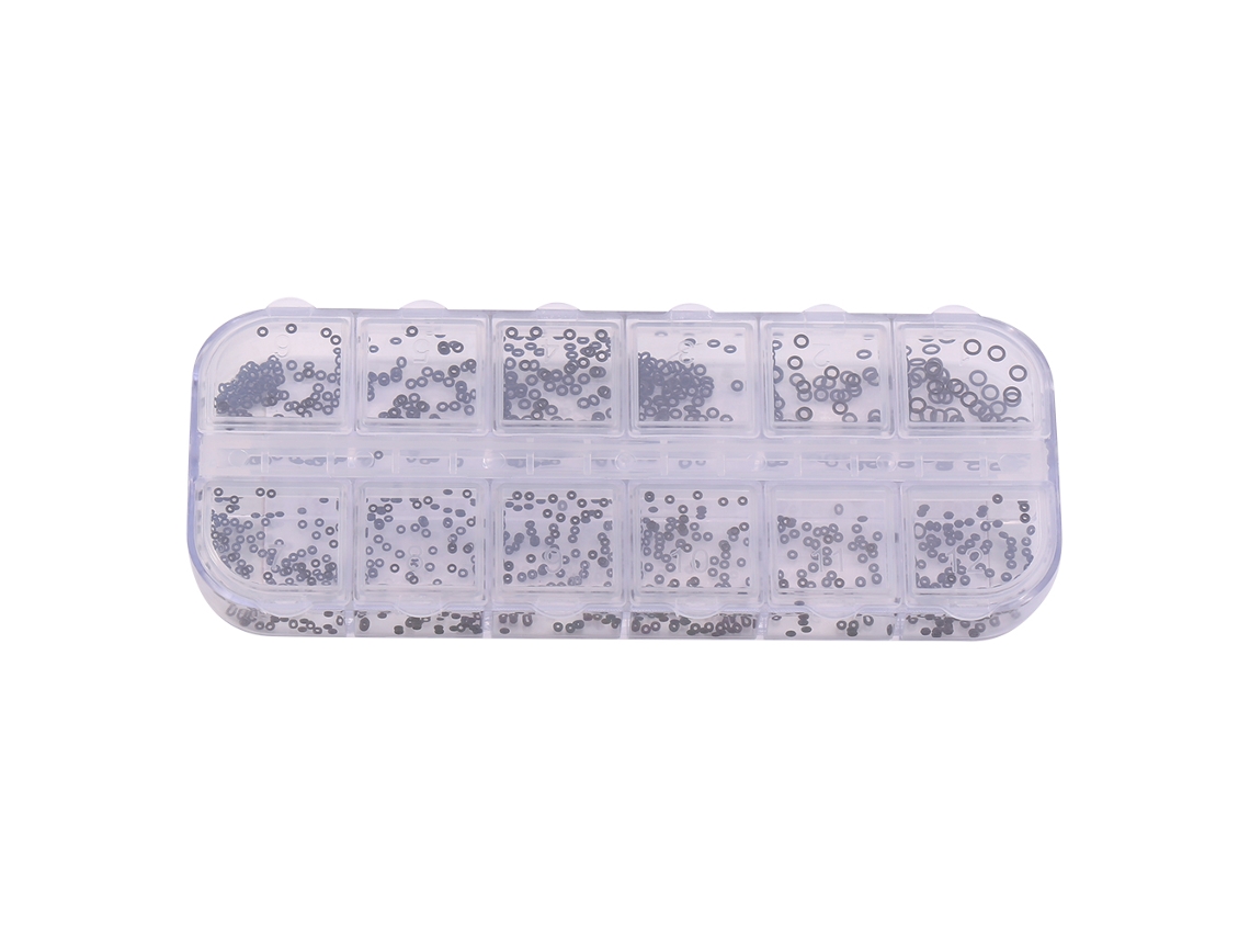 KOFIHETY Conjunto de anéis de vedação de borracha de 1,4-2,8 mm, 12 tamanhos para vedações de relógio, pequenos anéis de coroa para vedação à prova d'água.