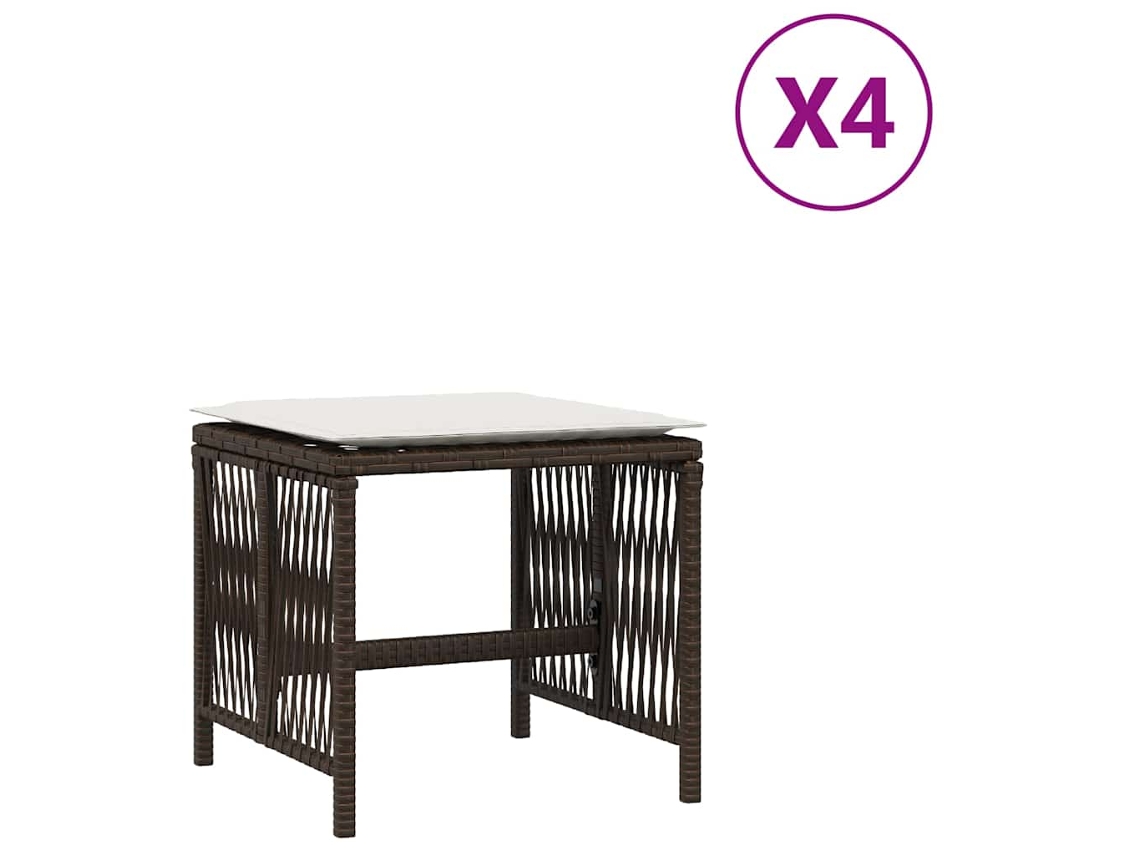 Garden Stool, Garden Stools Vidaxl Marrom Rattan / Vime (n/a)