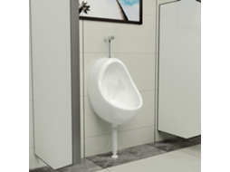 Urinol De Parede Com Vãlvula De Descarga Cerã¢mica Branco DKD HOME DECOR