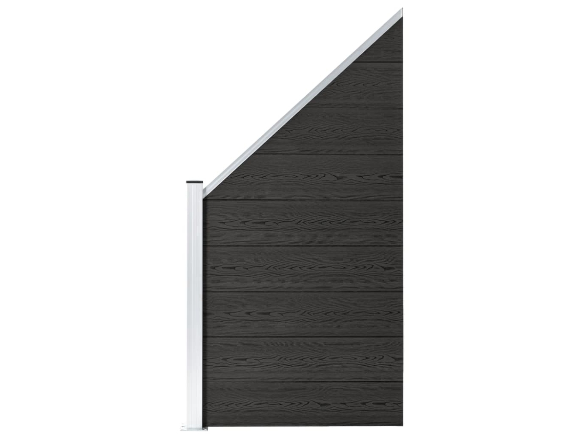 Vidaxl Painel De Vedação 95x(105-180) Cm Wpc Cinzento