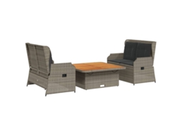 Garden Lounge Set, Garden Lounge Sets Vidaxl Cinzeto Rattan / Vime (110 X 110 X 40/71 Cm)