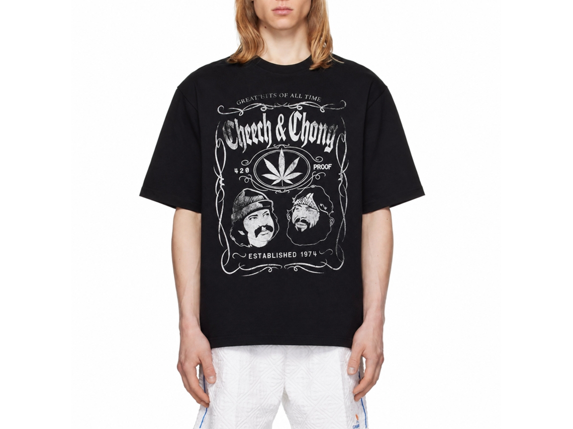 Cheech Chong Whiskey Label T-shirt Unisex Adults Size:m