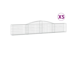 Gabion Basket, Gabion Baskets Vidaxl Prateado Ferro (400 X 30 X 60/80 Cm)