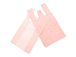 Conjunto de 50 Sacolas Compras Dobráveis ​​com Estampa Sakura, Sacola Presente Portátil para Uso Doméstico, Rosa, em Plástico GOKOCO
