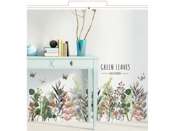Adesivos de parede com folhas verdes para sala de estar, quarto, decoração de parede atrás do sofá, plantas tropicais.