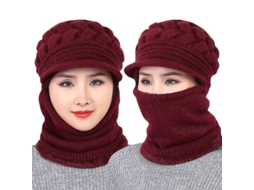 2026 gorro e Cachecol de Inverno para Mulher, Gorro de Ponto Aquático Suave com Forro Polar para Atividades Ao Ar Livre