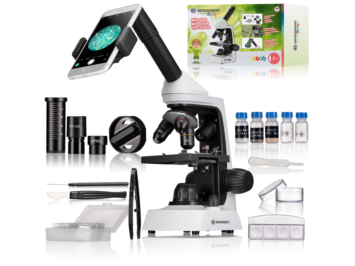 Microscópio Bresser Junior Com Ampliação De 40x 2000x