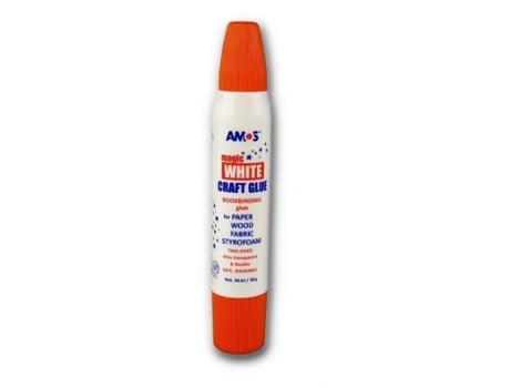 Amos, Cola Líquida Para Papel, Branco, 34 Ml