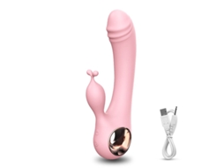 Vibrador De Massagem De Cabea Dupla Com 10 Modos De Vibrao Para Mulheres (rosa)