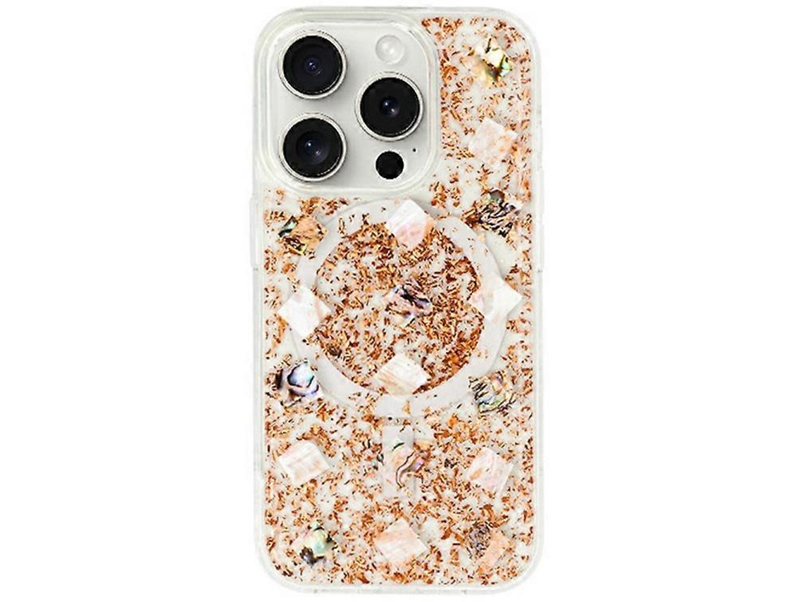 Capa Kzdoo Mag Flash Series Compatível Com Iphone 16 Pro Max, Compatível Com Magsafe Seashell Shining Tpupc