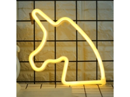Luminária noturna fluorescente de LED, decoração criativa para ambientes internos e externos, alimentada por bateria USB.