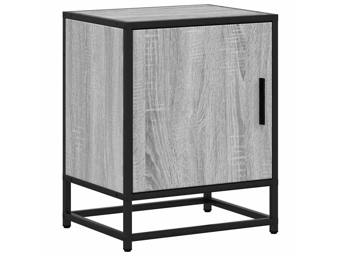 Bedside Cabinet, Bedside Cabinets Vidaxl Cinzeto Madeira Processada (n/a)