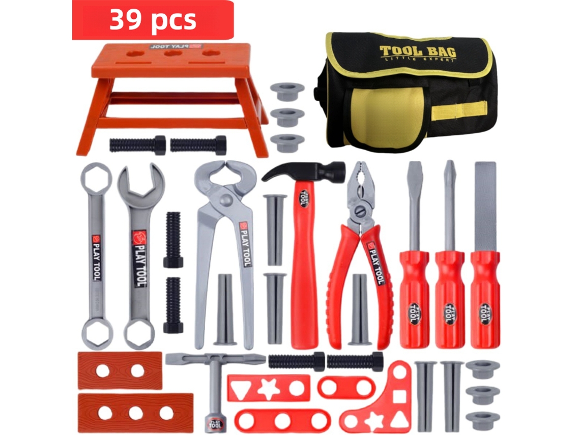 Conjunto De Ferramentas Infantil, 39 Pcs Brinquedos Educativos Para Montar, Ideal Para Presente De Natal Ou Aniversário Para Crianças Cuich