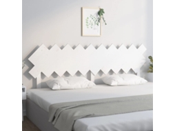 Vidaxl Cabeceira De Cama 196x3x80,5 Cm Pinho Maciço Branco
