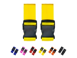 Pacote Com 2 Alças Para Mala, Cintos De Bagagem Ajustáveis Em Cores Brilhantes, Aprovados Pela Tsa Ehstmind (amarelo)