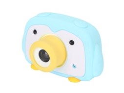 Câmera Digital Infantil De 20 Mp, Tela Colorida De 2,0 Polegadas, Filmadora Em Formato De Pinguim, Azul Brilvibera