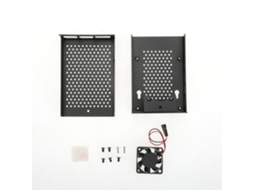 Capa Para Raspberry Pi 4b (material De Liga De Alumínio Com Ventilador De Resfriamento)
