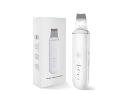 Espátula Ultrassônica para Limpeza Facial, Removedor Vibratório, Espátula Metálica Elétrica para Cuidados Faciais MDUG (branca com Caixa)