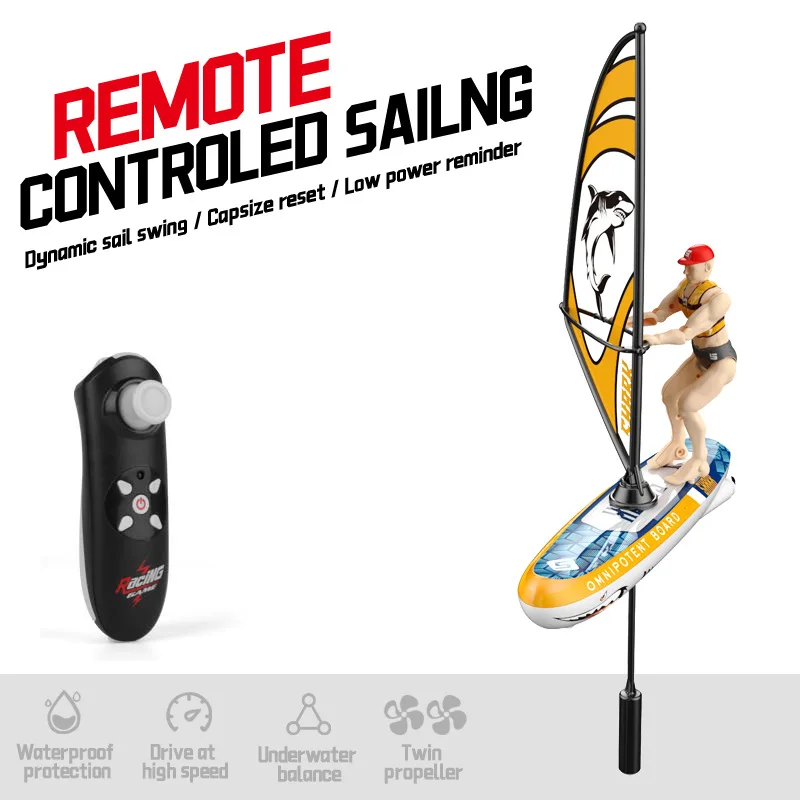 (marrom) Barco De Controle Remoto, Brinquedo Aquático, Adequado Para Banheiras E Piscinas, Modelo De Simulação.