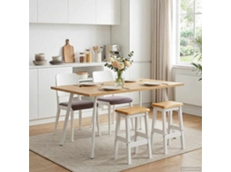 Vidaxl Banco Alto De Bar Ekai 2 Unid. Branco 40 X 29 X 63 Cm