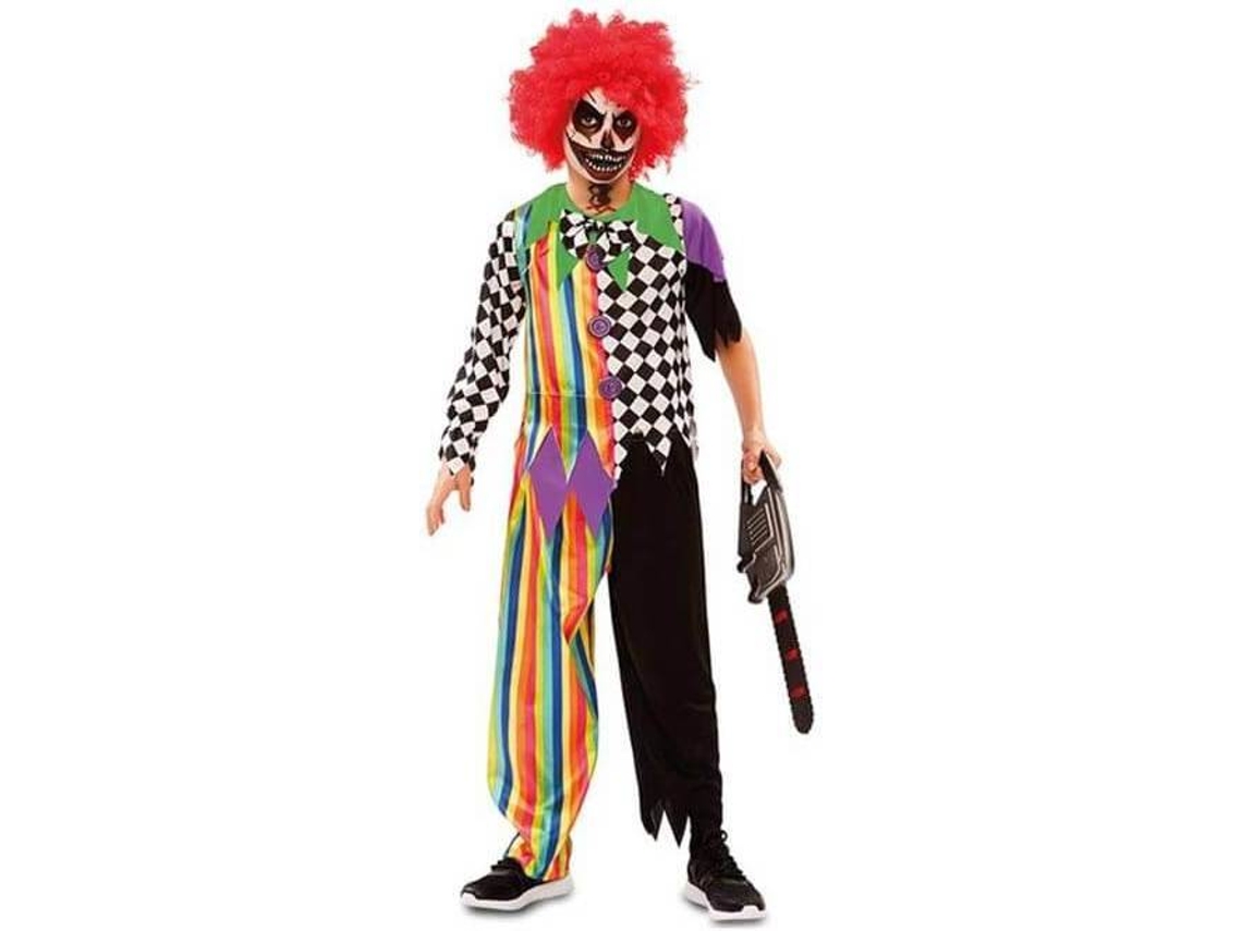 Fato de Menino DISFRAZZES Palhaço Sinistro Multicolor (Tam: 5 a 6 anos)